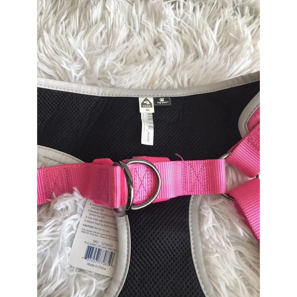 TOP PAW Hot Pink Reflective Comfort Dog Harness (EXTRA LARGE) (NEW)